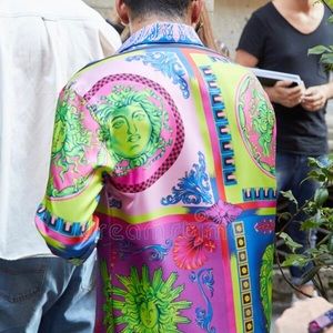 Versace Medusa Long Sleeve Multicolor Shirt
